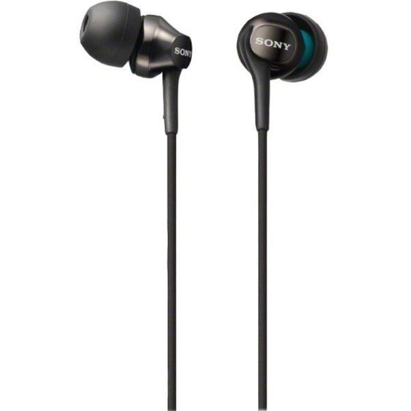 Sony Fashion Color - Ex Ear Bud Headphones - Black MDREX15AP/B | Zoro